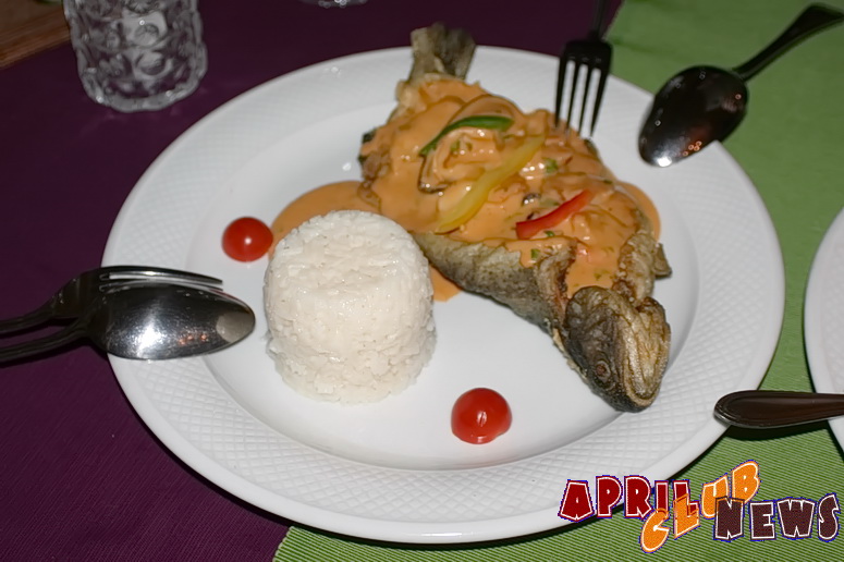 Рыба «Ало мачо» - филе речной форели под сливочным соусом